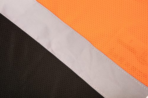 Neo Tools Láthatósági munkavédelmi póló, narancssárga, sötét alsó résszel, S