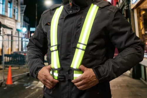 Neo Tools Láthatósági heveder, fényvisszaverő sávval, citromsárga