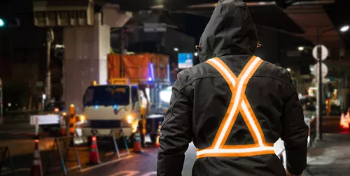 Neo Tools Láthatósági heveder, fényvisszaverő sávval, narancssárga