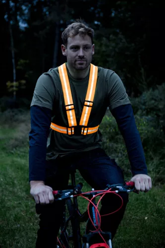 Neo Tools Láthatósági heveder, fényvisszaverő sávval, narancssárga