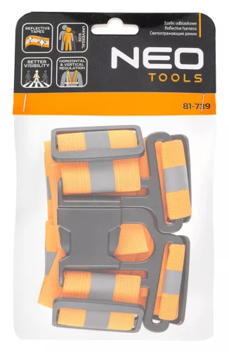 Neo Tools Láthatósági heveder, fényvisszaverő sávval, narancssárga