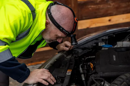 Neo Tools Láthatósági polár munkavédelmi kabát, sárga, M