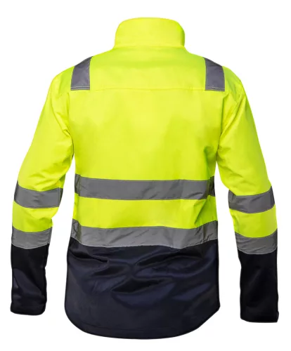 Neo Tools Láthatósági munkavédelmi kabát, Visibility, citromsárga, 60% pamut, 40% polyester, 260 gsm, S