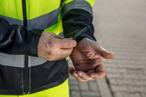 Neo Tools Láthatósági munkavédelmi kabát, Visibility, citromsárga, 60% pamut, 40% polyester, 260 gsm, XXL