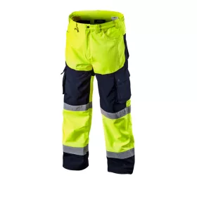   Neo Tools Láthatósági softshell munkásnadrág, citromsárga, L