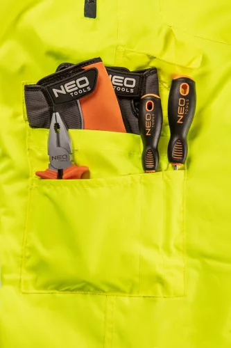 Neo Tools Láthatósági softshell munkásnadrág, citromsárga, XXXL