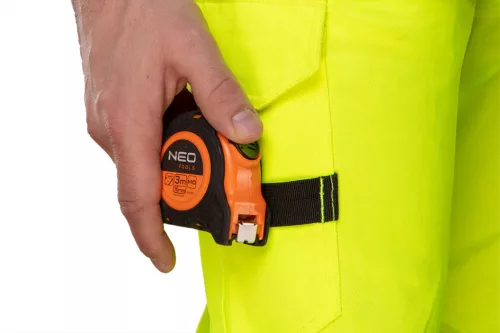 Neo Tools Láthatósági munkásnadrág, Visibility, 60% pamut, 40% polyester, 260 gsm, citromsárga, S