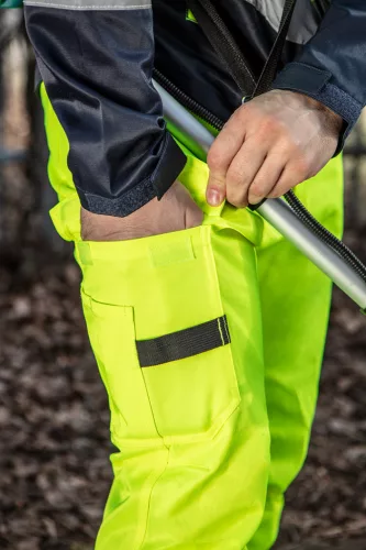 Neo Tools Láthatósági munkásnadrág, Visibility, 60% pamut, 40% polyester, 260 gsm, citromsárga, XXL