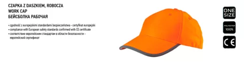 Neo Tools Láthatósági baseball munkasapka, narancssárga