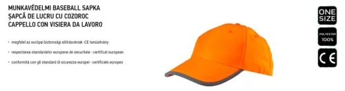 Neo Tools Láthatósági baseball munkasapka, narancssárga
