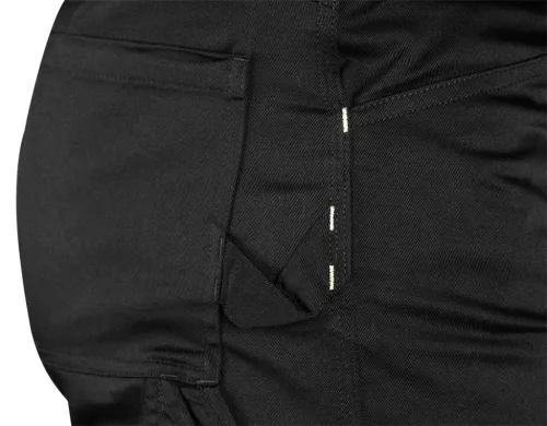 Neo Tools Láthatósági munkásnadrág Mix&Match, 1. oszt., 240g/m2, külső zsebek, profilozott térdbetét, fek.-sárga, XXXL