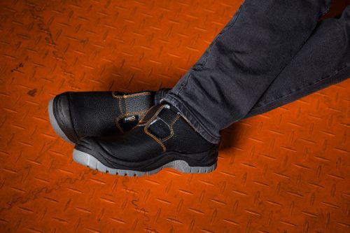 Neo Tools Munkavédelmi szandál, bőr, S1 FO, acélbetétes, 43