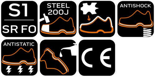 Neo Tools Munkavédelmi cipő, bőr, S1 SRC, acél orrmerevítés, 40