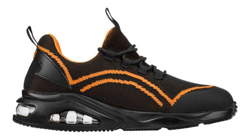 Neo Tools Munkavédelmi cipő, S1 SR, fekete-narancs, NEO AIR, acélbetéttel, légpárnás talp, fényvisszaverő elemekkel, 46