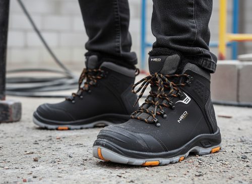 Neo Tools Munkavédelmi bakancs S1 SR C1 FO, kompozit orrmerevítő, hőszigetelt nubuk+PE felsőrész, csúszásmentes talp 47