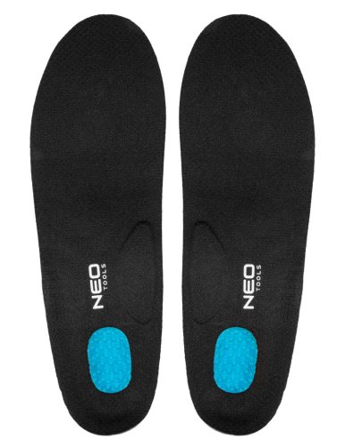 Neo Tools Talpbetét, zselés sarokvédő betéttel,nedvességelvezető perforációval, univerzális méret, 41-47