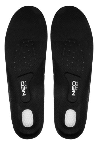 Neo Tools Talpbetét, zselés sarokvédő betét, talpboltozat merevítés, nedvességelvezető perforáció, univ. méret, 41-47
