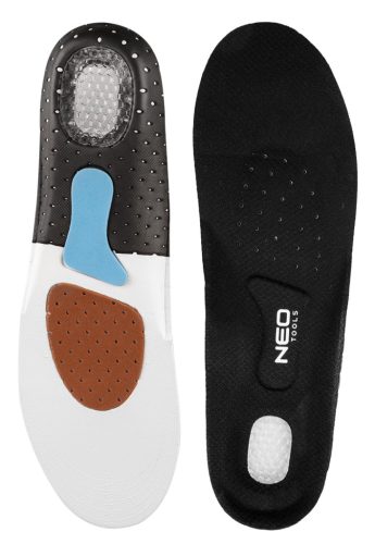Neo Tools Talpbetét, zselés sarokvédő betét, talpboltozat merevítés, nedvességelvezető perforáció, univ. méret, 41-47