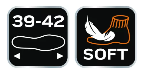 Neo Tools Munkavédelmi zokni, hosszú, 70% pamut, 30% poliészter, megerősített sarok, lélegző, 39–42