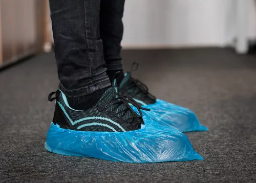 Neo Tools Cipővédő, lábzsák, cpe anyag, gumírozott szegély, 100db