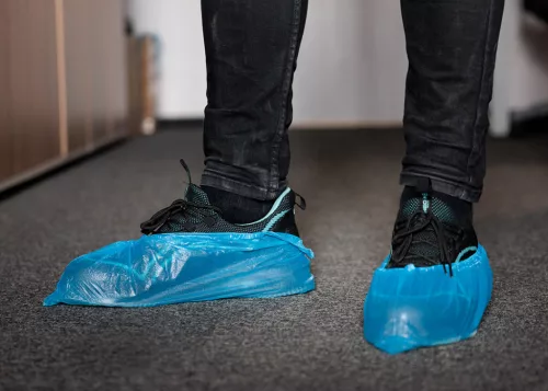 Neo Tools Cipővédő, lábzsák, cpe anyag, gumírozott szegély, 100db