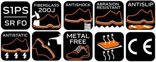 Neo Tools Munkavédelmi cipő, női, S1P SRC, fémmentes, CE, 38