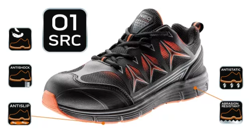 Neo Tools Munkavédelmi cipő, fémmentes, O1, 42