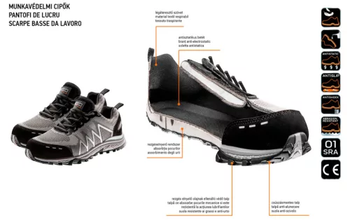 Neo Tools Munkavédelmi cipő, fémmentes, O1, 39