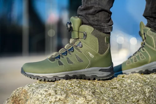 Neo Tools Munkavédelmi bakancs, O2 SR FO, csavaros gyorsfűző rendszerrel, 39