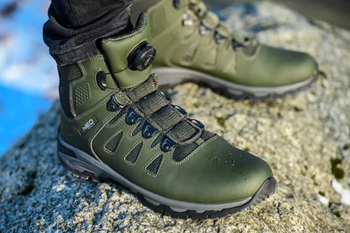 Neo Tools Munkavédelmi bakancs, O2 SR FO, csavaros gyorsfűző rendszerrel, 45