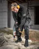 Neo Tools Munkavédelmi cipő, O1 SR, fekete textil-bőr, NEO AIR, légpárnás, fémmentes, csúszásgátlós talpfelület, 43