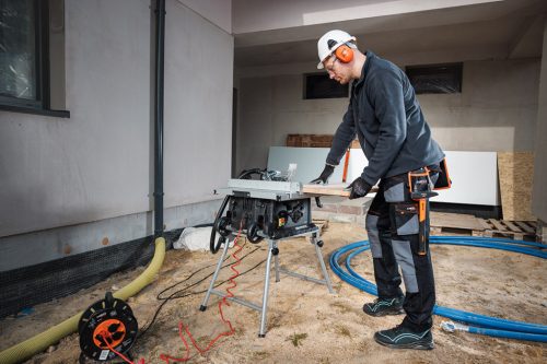 Neo Tools Munkavédelmi cipő, O1 SR, fekete-kék, NEO AIR, légpárnás, fémmentes, csúszásgátló, antisztatikus talp, 39