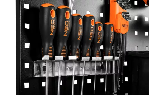 Neo tools Csavarhúzótartó kampó műhelykocsihoz, szerszámtartó falhoz(84-500, 501)