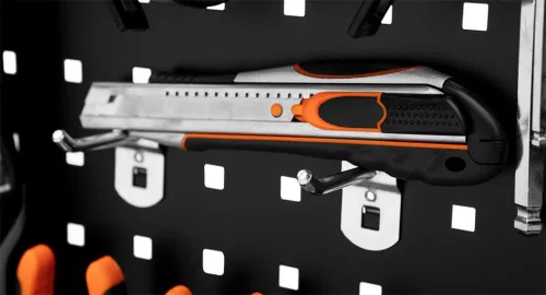 Neo tools Kampókészlet, 40mm, 5db, műhelykocsihoz, szerszámtartó falhoz(84-500, 501)