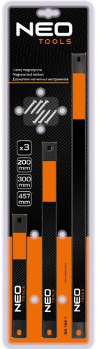Neo Tools Mágneses szerszámtartó sín klt., 200-300-457mm, 3db