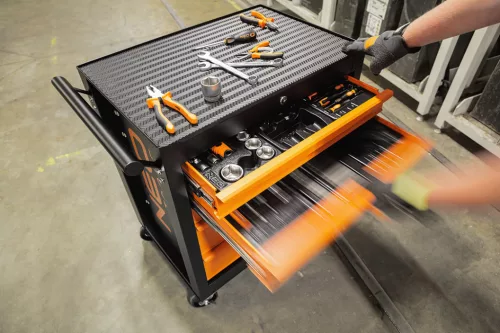 Neo Tools Szerszámkocsi, 5 fiókos, 117db szerszámmal, 680x460x825mm, szerszámkocsi