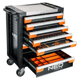   Neo Tools Műhelykocsi PRO 7 fiókkal, 329db szerszámmal 805x972x460mm, szerszámkocsi