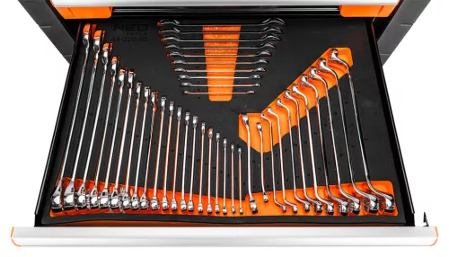 Neo Tools Műhelykocsi PRO 7 fiókkal, 329db szerszámmal 805x972x460mm, szerszámkocsi