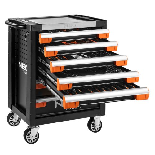 Neo Tools Műhelykocsi 7 fiókkal, 174db szerszámmal 805x972x460mm, szerszámkocsi