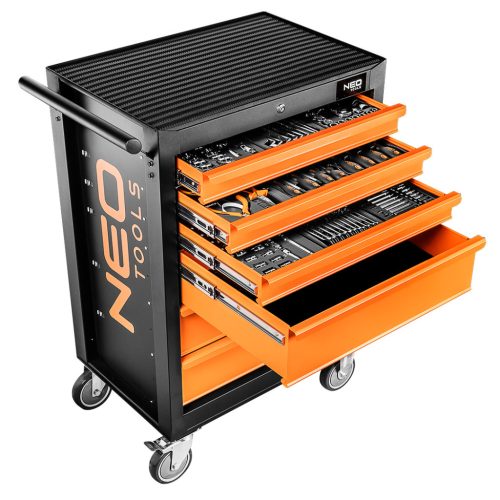 Neo Tools Szerszámkocsi, 6 fiókos, 149db szerszámmal, 680x460x1030mm, szerszámkocsi