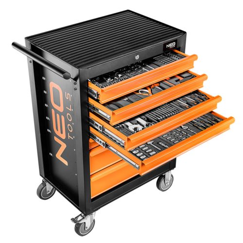 Neo Tools Szerszámkocsi, 7 fiókos, 176db szerszámmal, 680x460x1030mm, szerszámkocsi