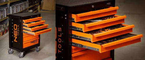 Neo Tools Szerszámkocsi, 7 fiókos, 176db szerszámmal, 680x460x1030mm, szerszámkocsi