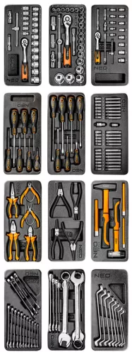 Neo Tools Szerszámkocsi, 7 fiókos, 176db szerszámmal, 680x460x1030mm, szerszámkocsi