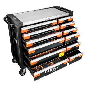   Neo Tools Műhelykocsi PRO, 12 fiókos, 358 szerszámmal, szerszámkocsi