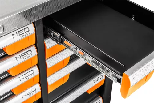 Neo Tools Műhelykocsi PRO, 12 fiókos, 358 szerszámmal, szerszámkocsi