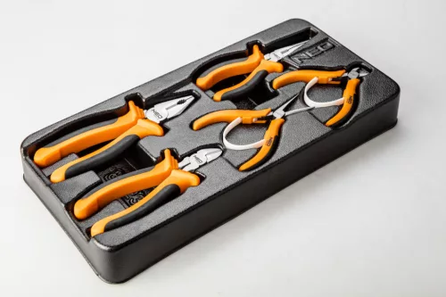 Neo tools Fogókészlet, 5db, szerszámkocsiba rakható tálcában