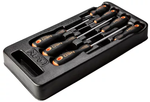 Neo tools Csavarhúzó készlet, PH, 7db, szerszámkocsiba rakható tálcában