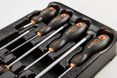 Neo tools Csavarhúzó készlet, PH, 7db, szerszámkocsiba rakható tálcában