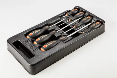 Neo tools Csavarhúzó készlet, PH, 7db, szerszámkocsiba rakható tálcában