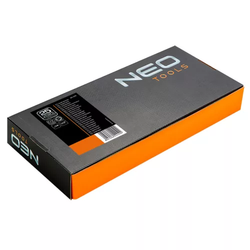 Neo tools Dugókulcskészlet hosszú 1/2” 14db, 8-21mm, szerszámkocsiba rakható tálcában